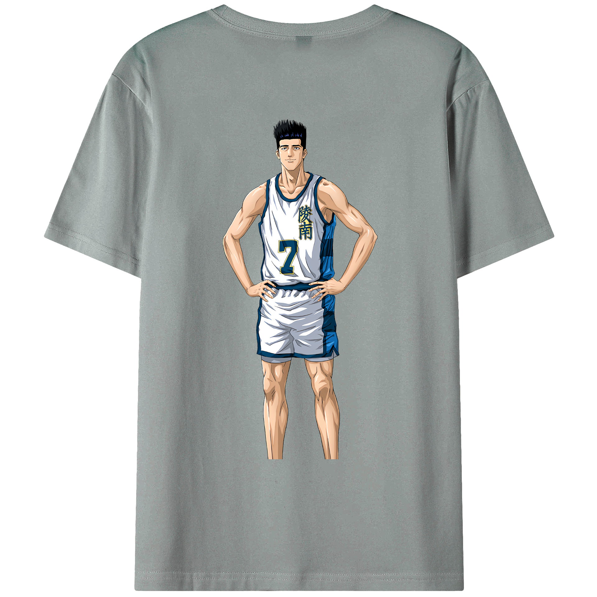 （画像用） SLAM DUNK／スラムダンク 綿100％ メンズ半袖Tシャツ（バックプリント） 通気性